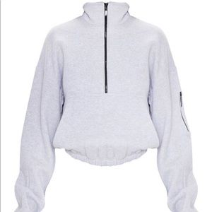 Prettylittlething zip front sweater